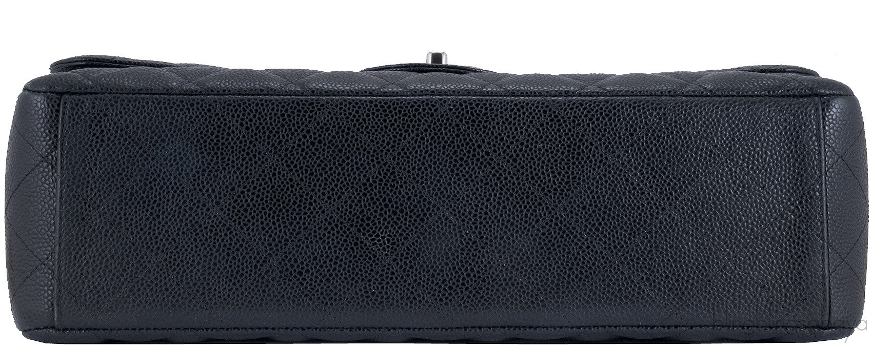 Black Caviar Jumbo Double Flap Bag