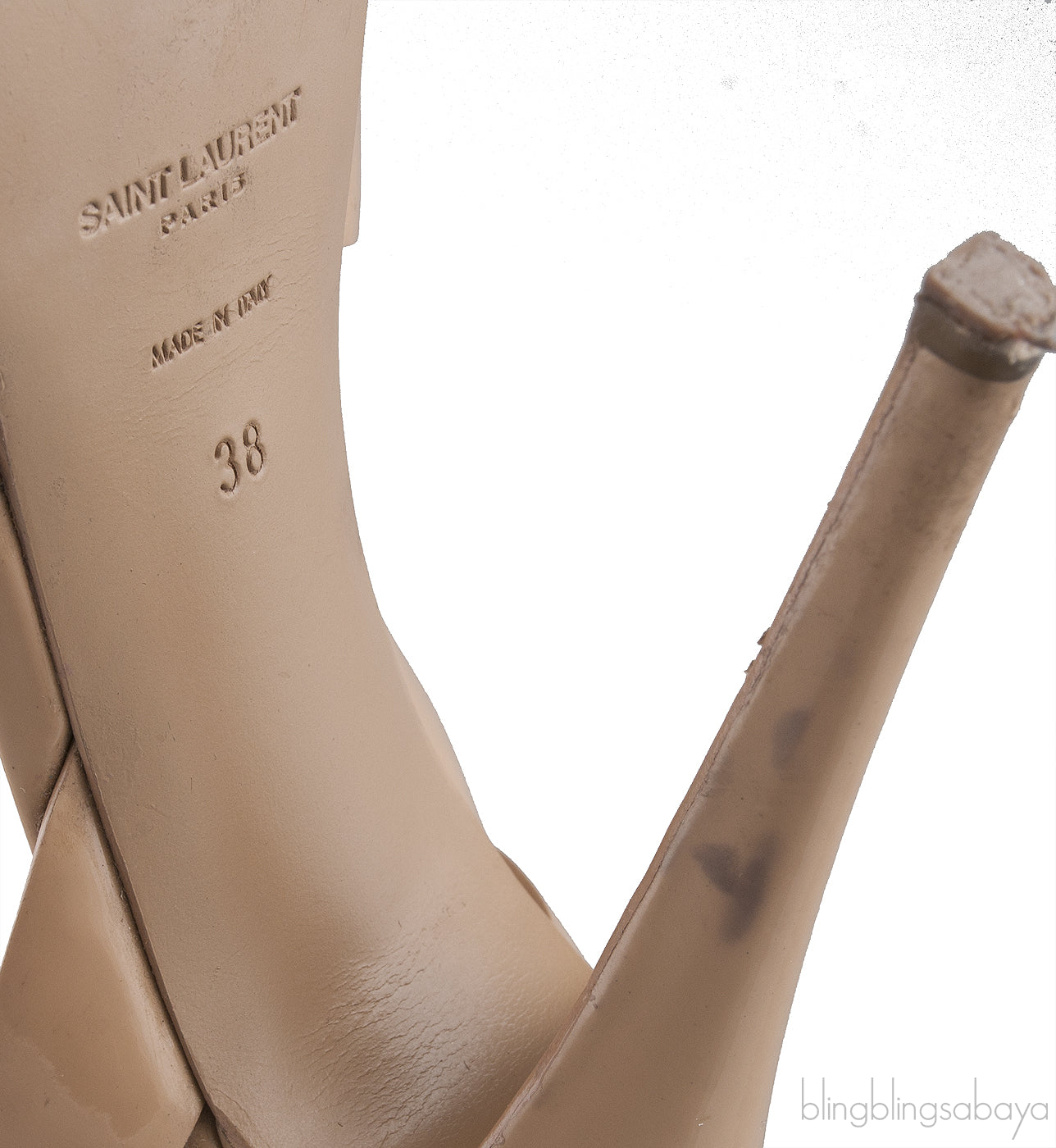 Tribute Nude Patent Sandals
