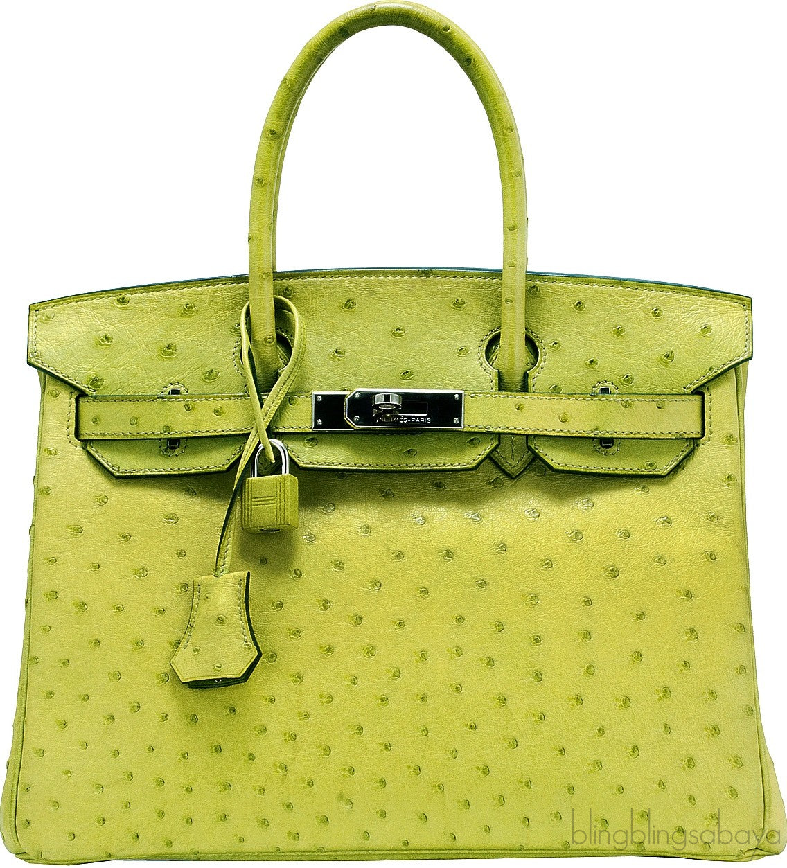 Birkin 30 Ostrich Vert Anis
