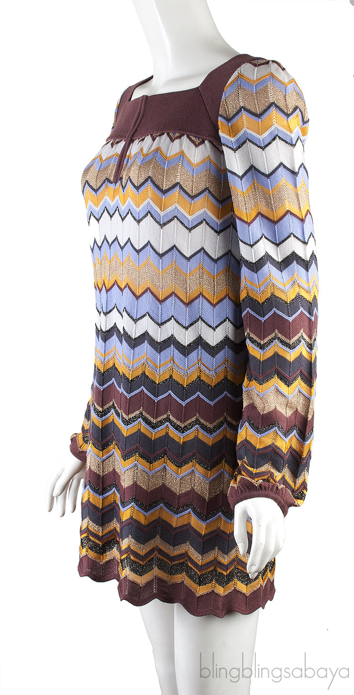 Zigzag Long Sleeve Blouse