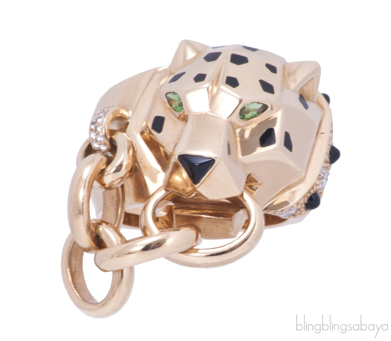 Panthere Yellow Gold Chain Ring