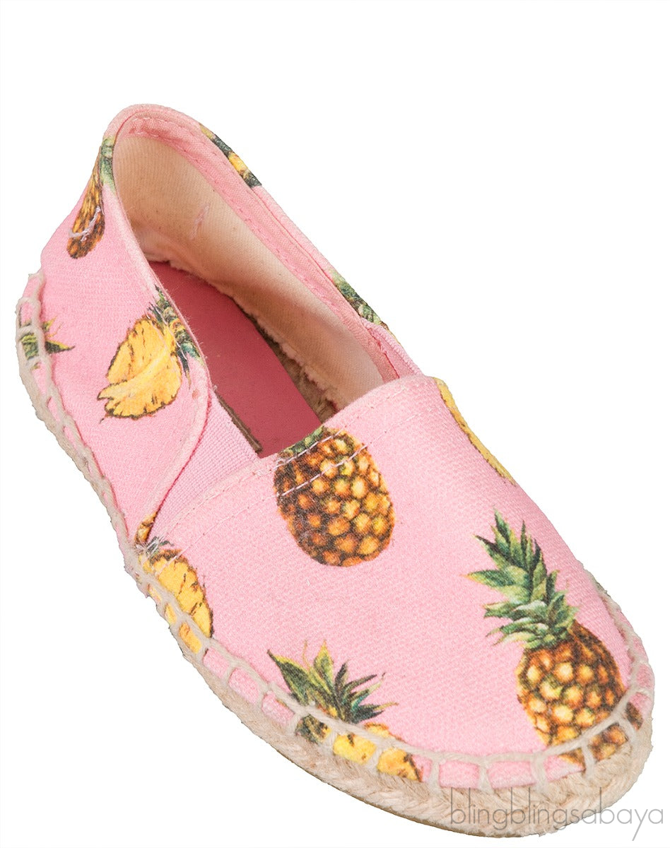 Pineapple Print Kids Espadrille