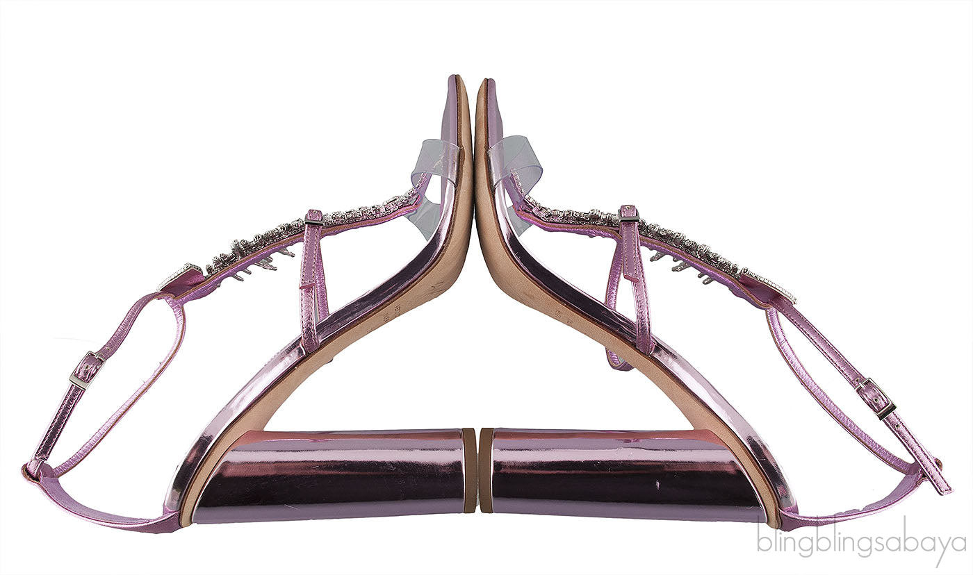 Pink Fishbone Sandals