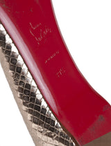 Christian Louboutin Gold Bow Flat Pointed Shoes