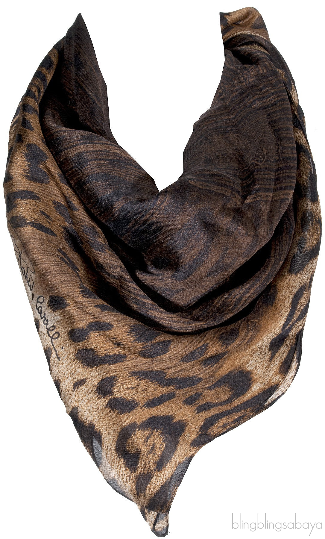 Leopard Brown Voile Scarf