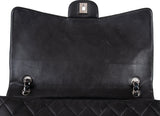 Black Quilted Classic Maxi Flap Bag