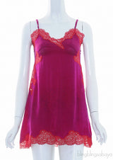 Fuchsia Pink Lace Trim Camisole