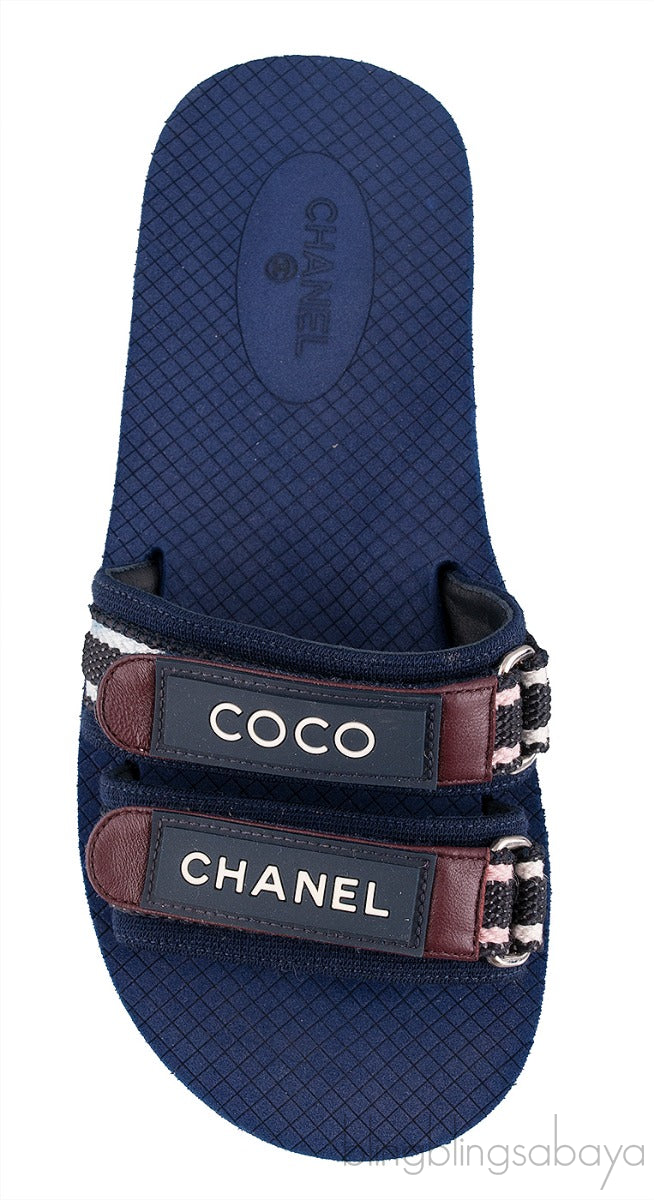 Coco Chanel Flat Rubber Slides