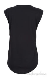 Black Printed Sleeveless Top