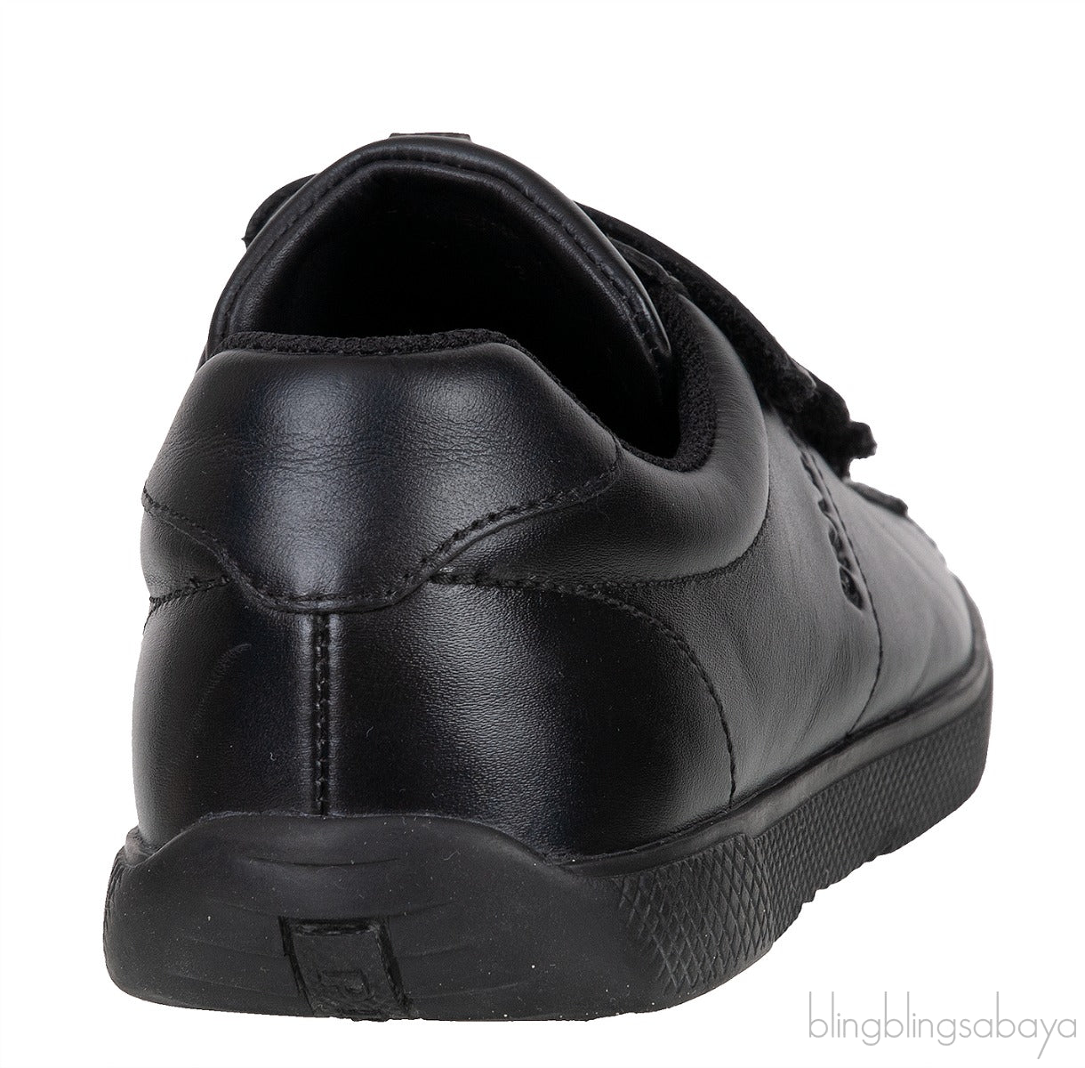 Black Velcro Strap Kids Sneaker 33