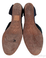 Moss Green and Blue Wedge Espadrille