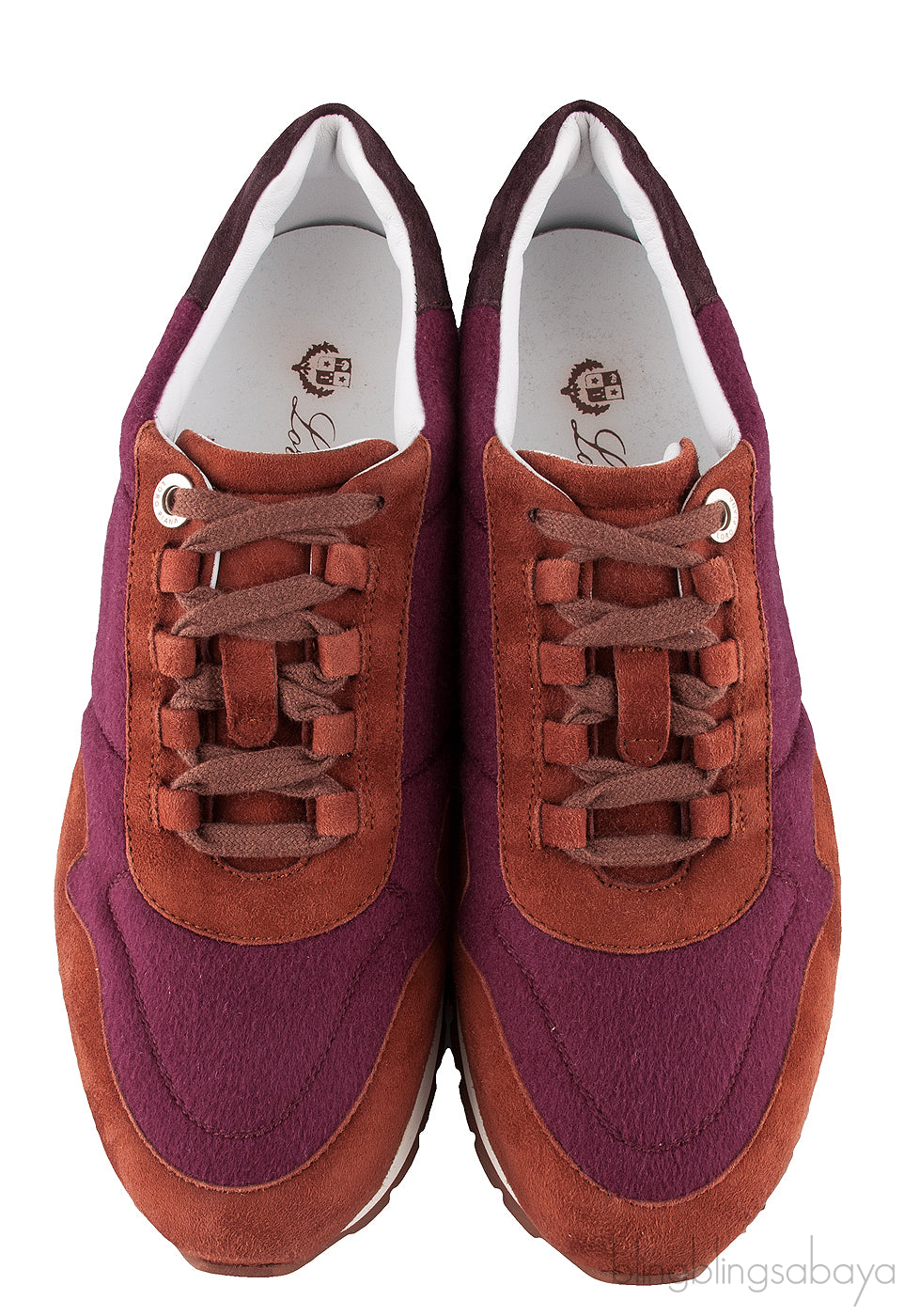 Cashmere & Suede Bi-color Sneakers