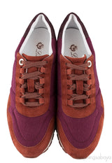 Cashmere & Suede Bi-color Sneakers