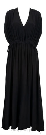 Black Ruched Dress