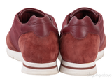 Loro Piana Maroon Nylon and Brown Suede Sneakers