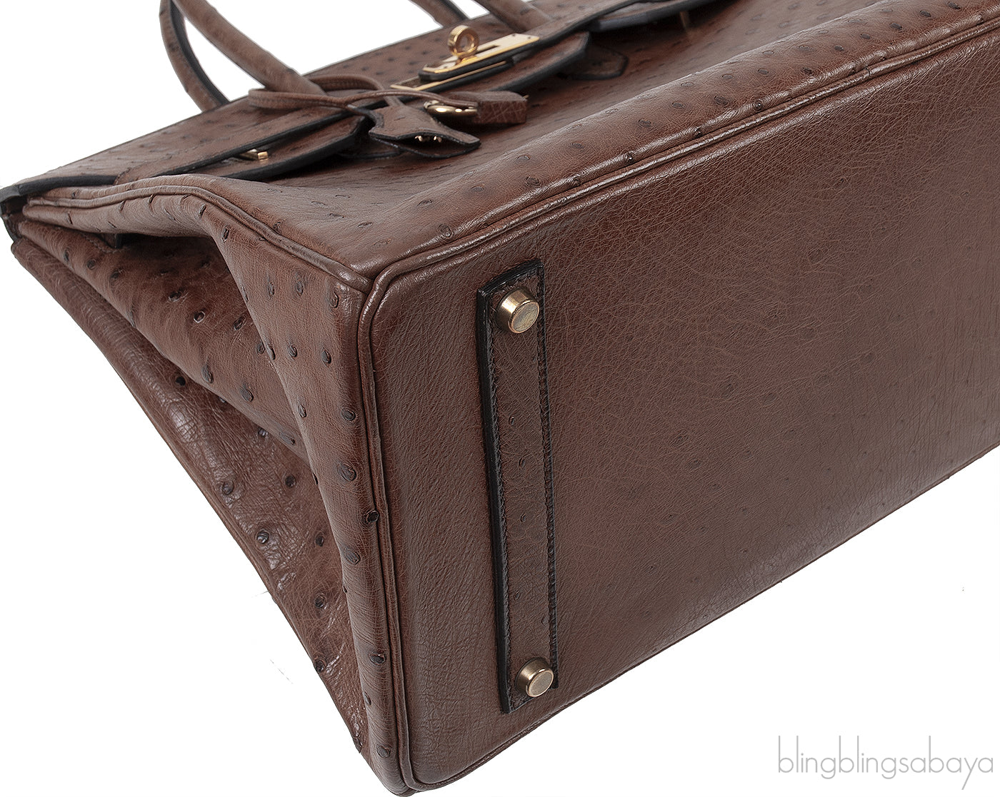 Hermes Vintage Birkin 35 Brown Ostrich GHW