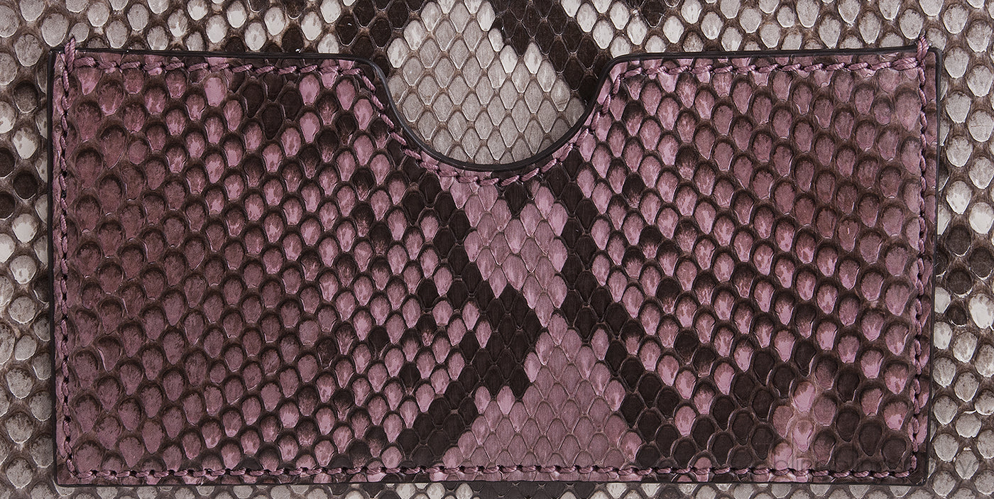 Padlock Metallic Python Shoulder Bag