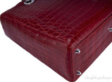 Lady Dior Crocodile Red Braise