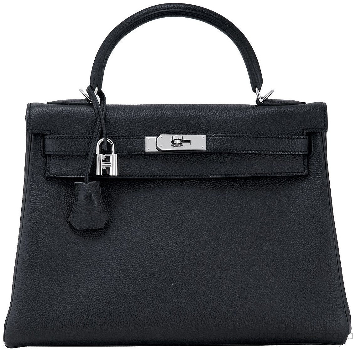 Kelly 32 Black Togo Retourne