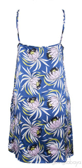 Blue Floral Printed Mini Dress