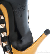 Yellow & Black Patent Rockstuds Heels