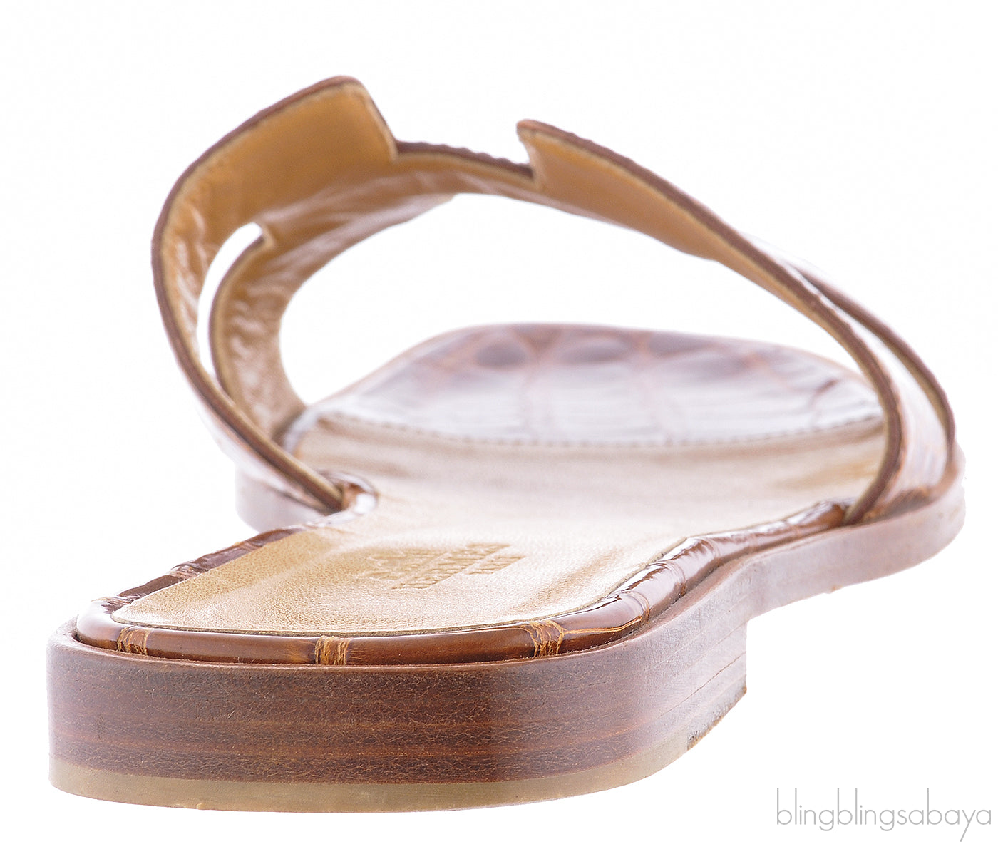Oran Sandals Brown Crocodile