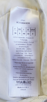 White Pleated Polka Tulle Skirt