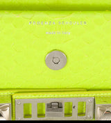 Neon Green Python PS11 Shoulder Bag