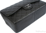 Chanel Charcoal Grey Caviar Jumbo Flap Bag