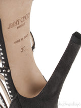 Jimmy Choo Strappy Grey Crystal Heels