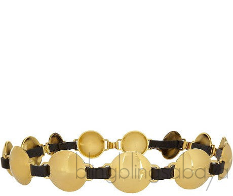 Marni Brass Disc Leather Belt