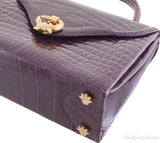 Signature Amethyst Crocodile Bag