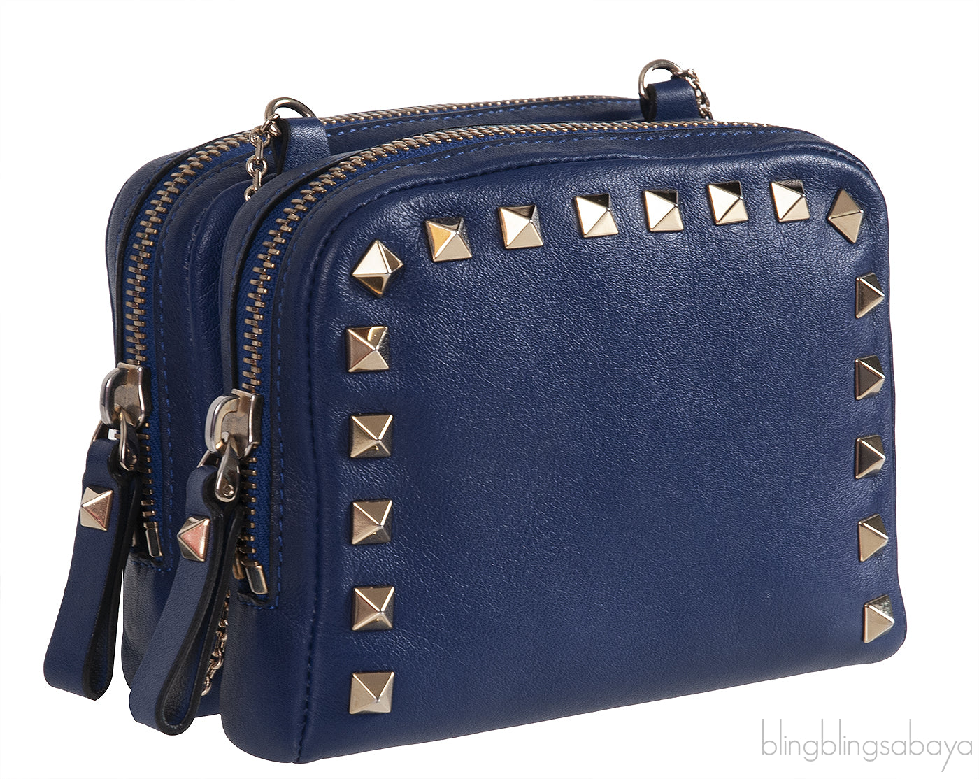 Valentino Garavani Blue Micro Rockstud Shoulder Bag