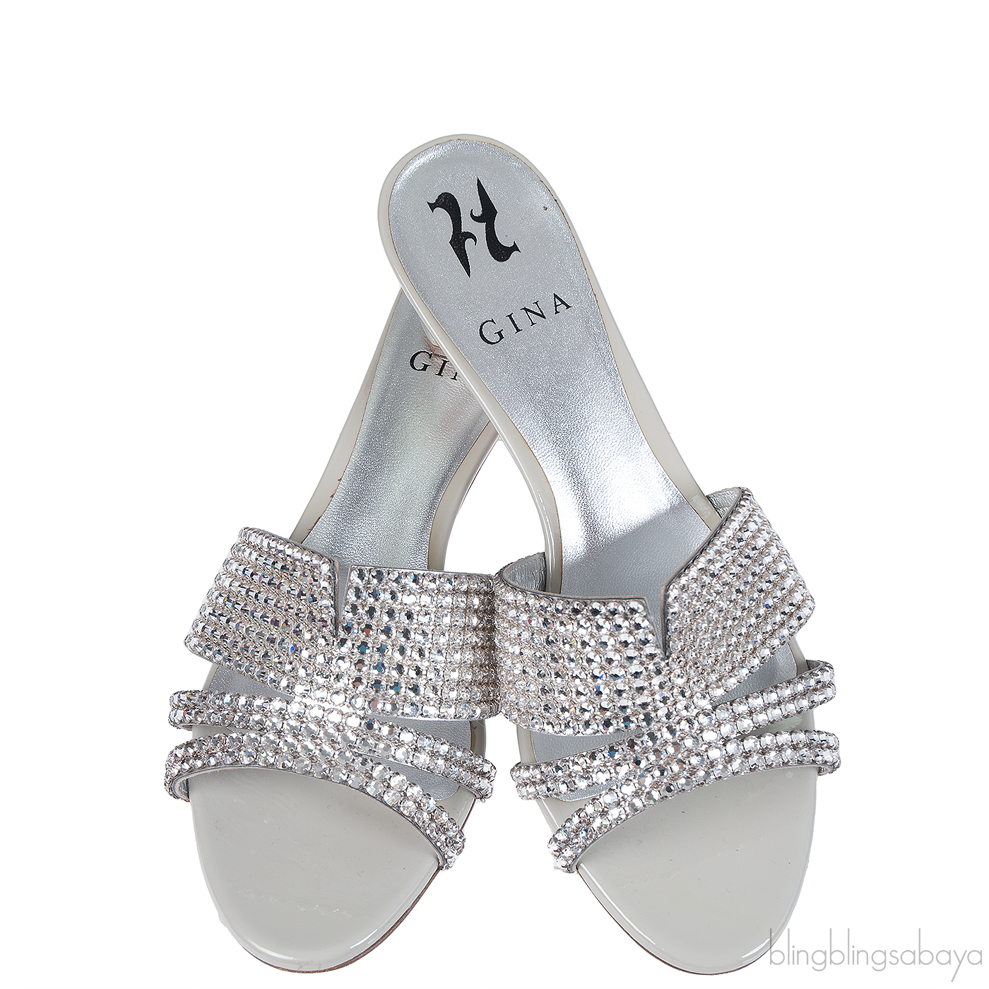 Gina Silver Crystal Grey Utah Sandals