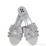 Gina Silver Crystal Grey Utah Sandals