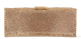 Hourglass XS Gold Rhinestone Suede Calfskin