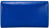 Blue Patent Leather Clutch