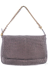 Ecrin Pochette Crocodile Chain Flap
