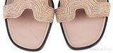 Embroidered Fabric Oran Sandals