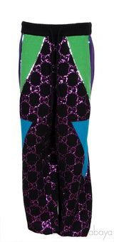 Multicolor GG Purple Sequin Jogger