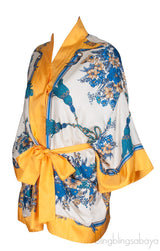 Printed Silk Kimono Top