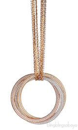 Trinity Tricolor Diamond Necklace