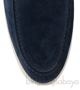 Navy Blue Open Walk Suede Loafer