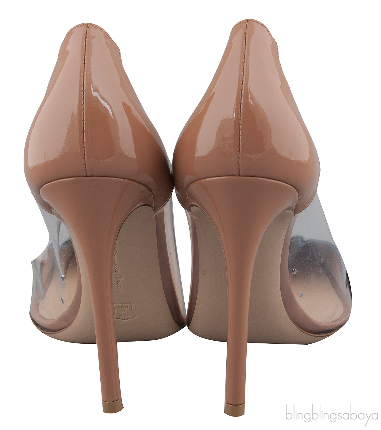 Nude & Black Plexi Pumps