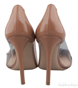 Nude & Black Plexi Pumps