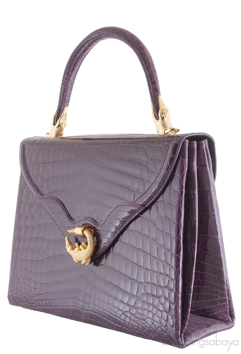 Signature Amethyst Crocodile Bag