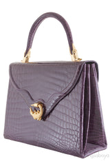Signature Amethyst Crocodile Bag