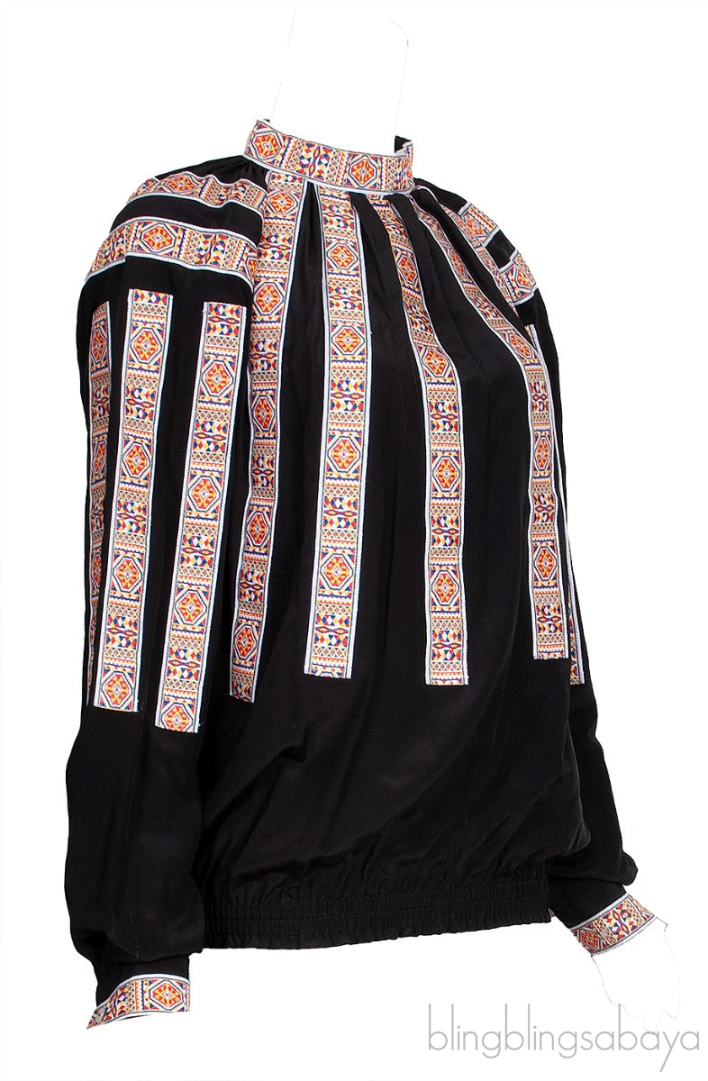 Black Embroidered Top