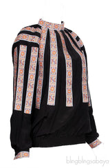 Black Embroidered Top