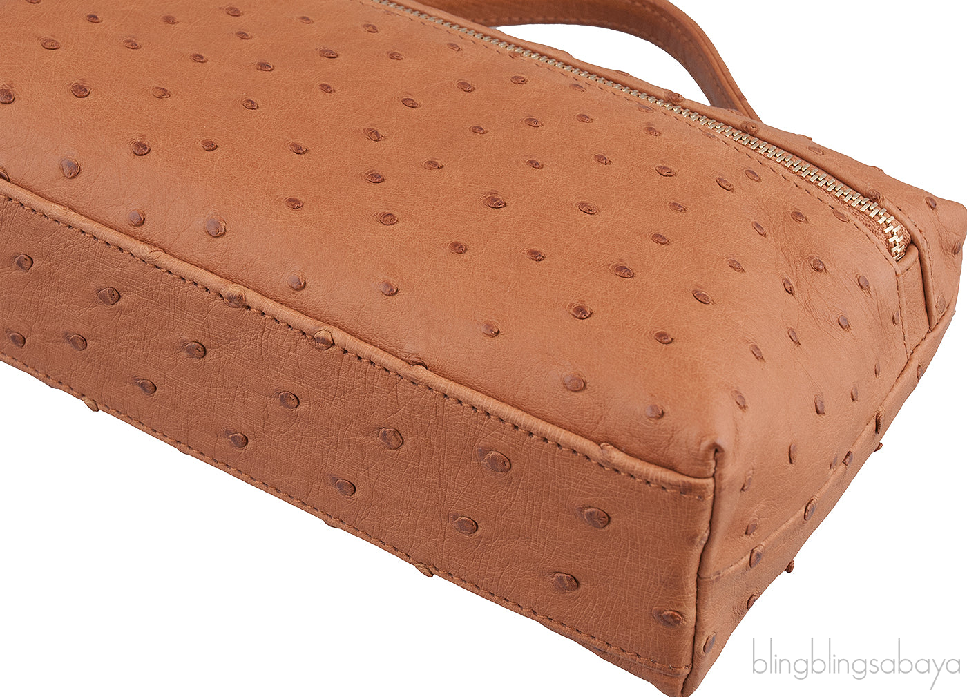 L19 Brown Ostrich Pouch